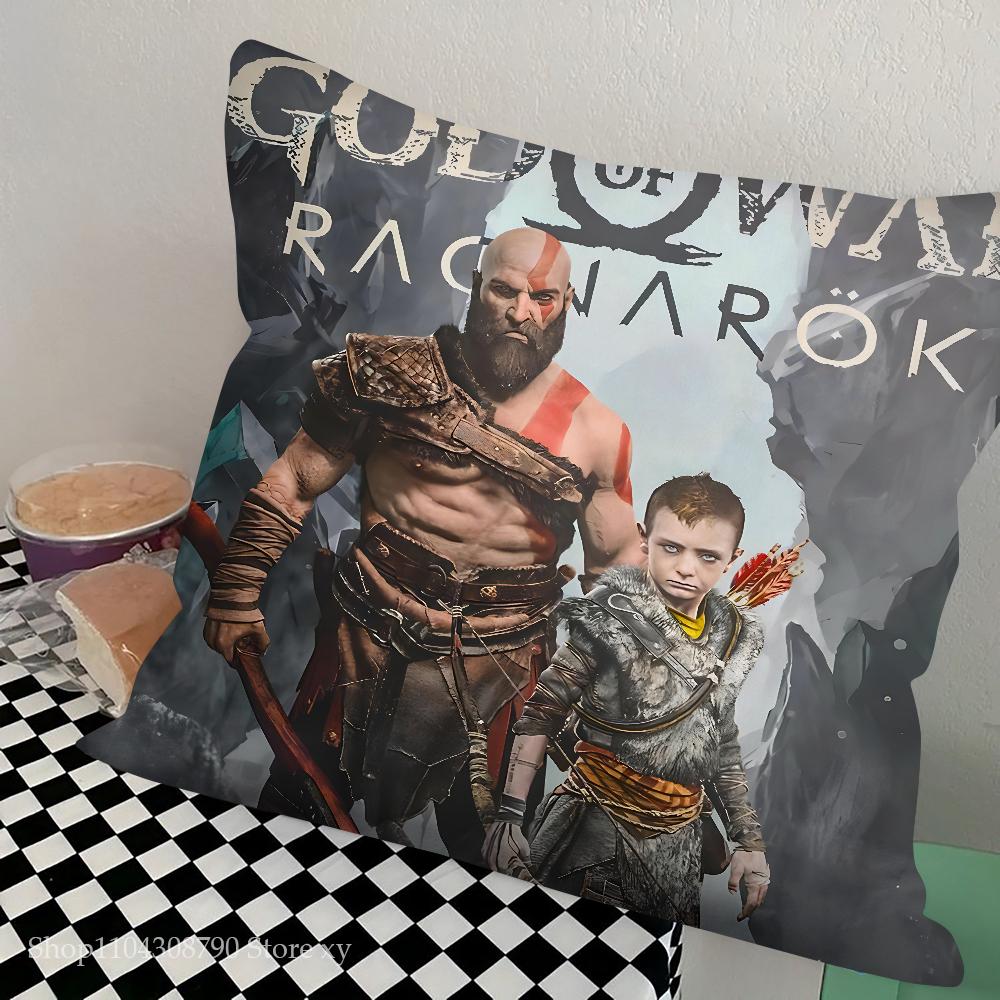 Игровой G-God Of War Ragnarok Наволочка Квадратная Подушка Спальня Диван Отдых Комфортная Подушка Автомобиль Гостиная Домашний Декор