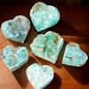 1PC Natural Hemimorphite Crystal Heart Shape Blue Love Healing Reiki Stone Home Decoration Gifts