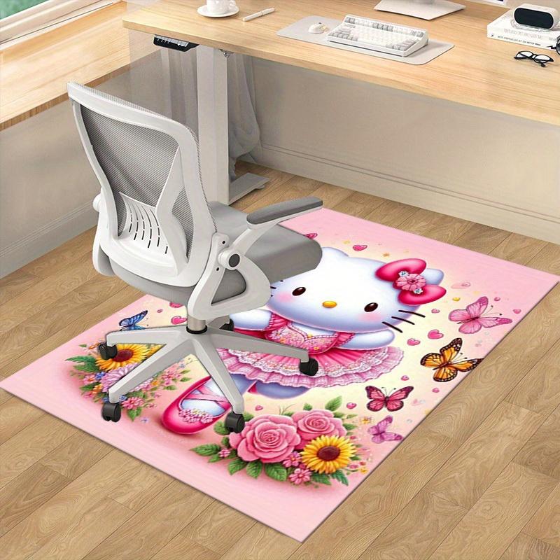 1 шт. Розовый ковер Hello Kitty с бабочками и цветами - Ковер для офиса | Ковер для улицы | Подарок для декора домаz105