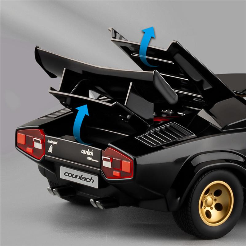 1/32 Lamborghini Countach LP5000s Сплав Модель Спортивного Автомобиля Литые Металлические Гоночные Автомобили для Трека Модель Транспортных Средств Симуляция Звук Свет Детская Игрушка Подарок