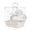 2 Layers Hamster Habitats Cage 19x23x28cm for Mice Gerbils with Slide Detachable Bottom Tray