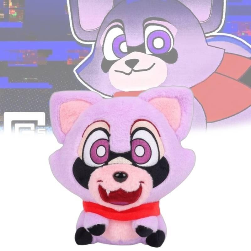 Очаровательная фиолетовая енот-плюшевая игрушка Indigo Park с мягким наполнителем из полипропиленового хлопка