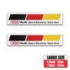 1/2pcs 3D Aluminum Car Body Tail Trunk Decoration Sticker For s1 A4 B8 B6 B9 B7 A3 8P 8V 8L A6 C7 Auto Modification Accessorie