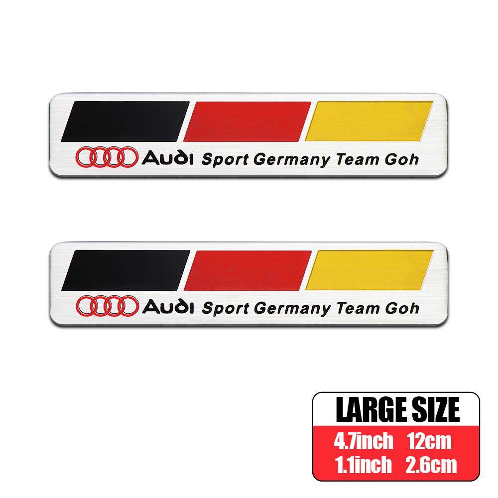 1/2pcs 3D Aluminum Car Body Tail Trunk Decoration Sticker For s1 A4 B8 B6 B9 B7 A3 8P 8V 8L A6 C7 Auto Modification Accessorie