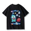Funny Summer New Cartoon Cute Hangyodon Flat T-shirt Summer Women Cotton Casual Breathable T-shirt Fashion Trend Loose T-shirt