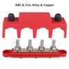 Bus Bar For Boat Truck RV Caravan Car Power Distribution Block 48V 250A DC M8 M10 Stud Electro Junction 5/16" 3/8" Studs 4 Ways Circuit Breaker 6