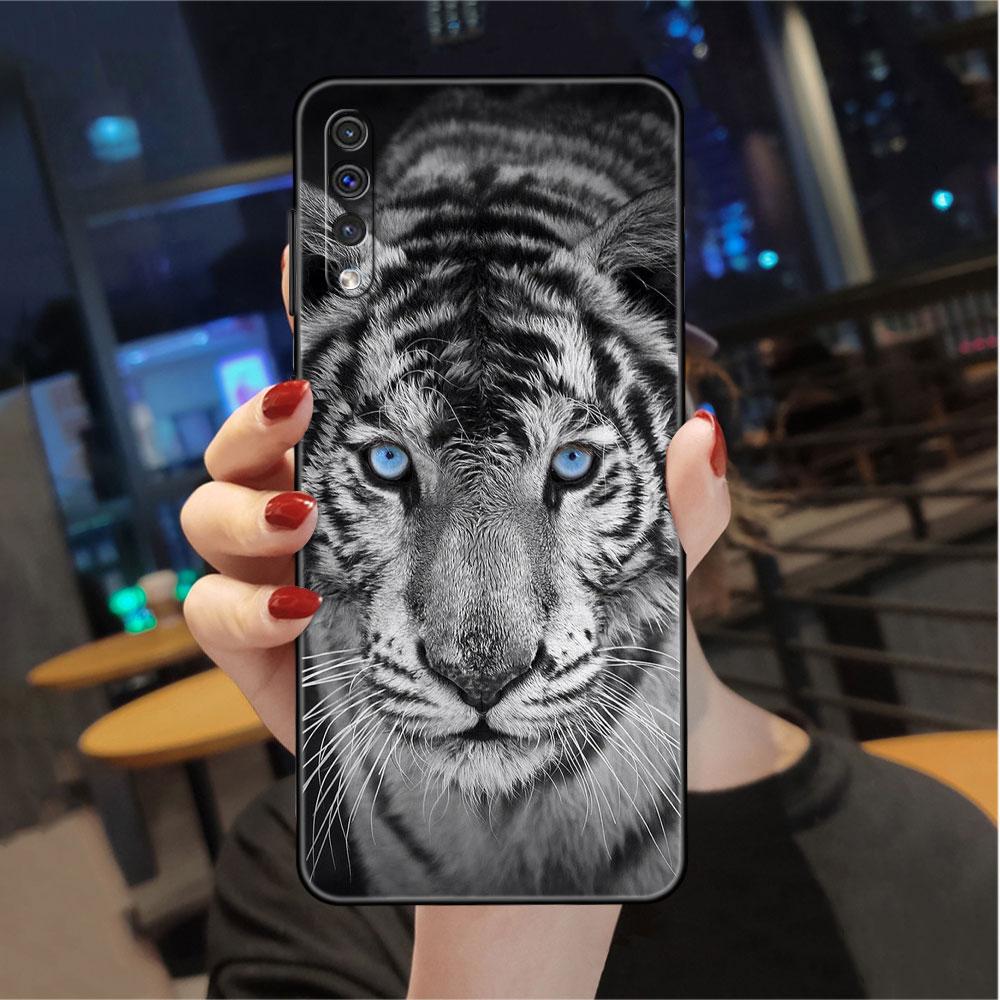 Чехол с изображением волка, собаки, кошки, птицы, льва, тигра, животного для Samsung Galaxy A50 A02s M31 A70 A30 A10 A20e A40 A10s M30s M51, черный чехол для телефона