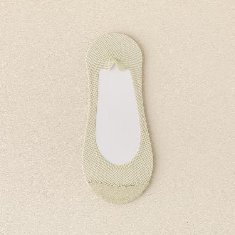 Women's No-Show Low-Cut Summer Socks, Thin Mesh, Non-Slip, Cotton Sole, Invisible Short Socks