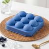 9-Compartment Covered Silicone Ice Cube Mold Dust-Proof Draining Design Ice Maker