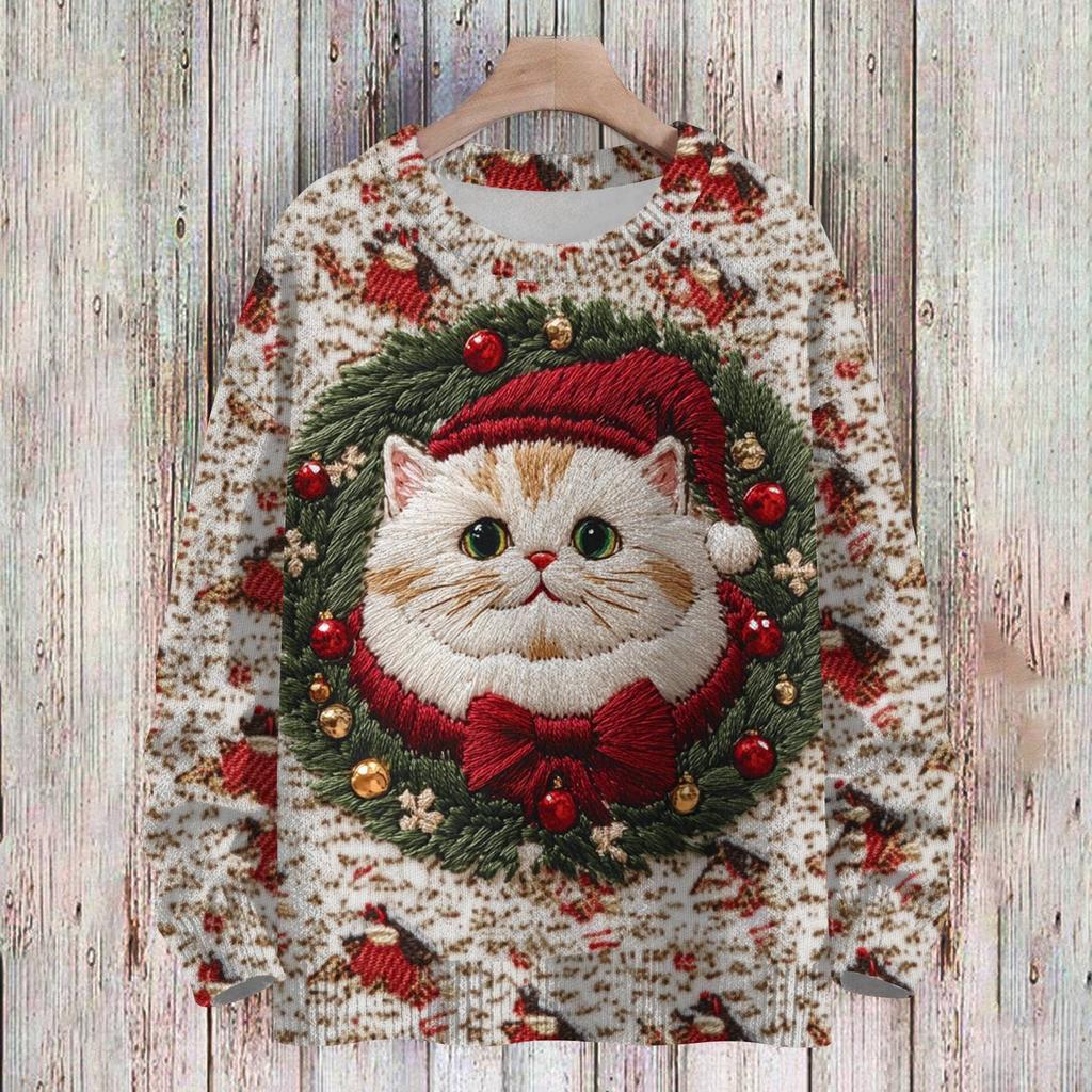 Рождественские толстовки для детей, вязаные свитера для мальчиков и девочек, симпатичные рубашки, осенние свитера с круглым вырезом, топы