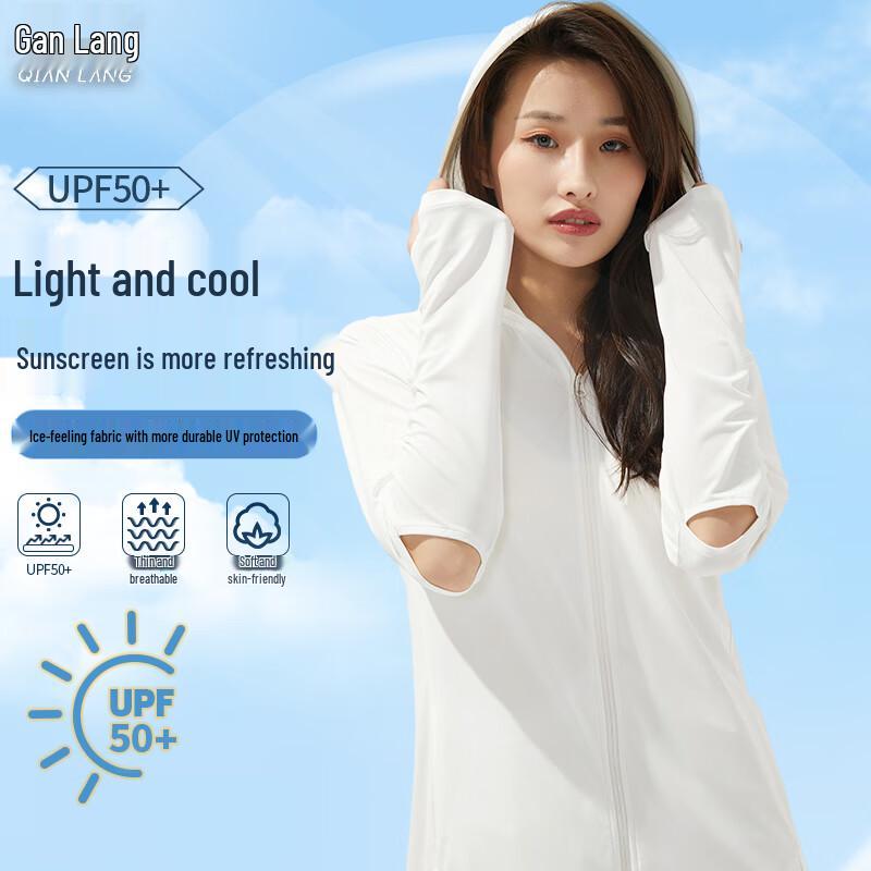 Qianlang Куртка с капюшоном для защиты от солнца UPF50+ для улицы, охлаждающая
