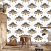 Rainbows and Butterflies Boho Wallpaper White, Gray and Graphite 50x1000