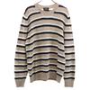 Border Pattern Long Sleeve Knit M Gurege Men's Used