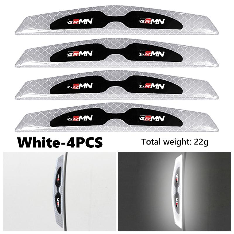 MZD1  4pcs Reflective Car Door Edge Protector Sticker Anti Collision Anti-scratch Strip For Toyota chr Corolla Camry rav4 Yaris GR