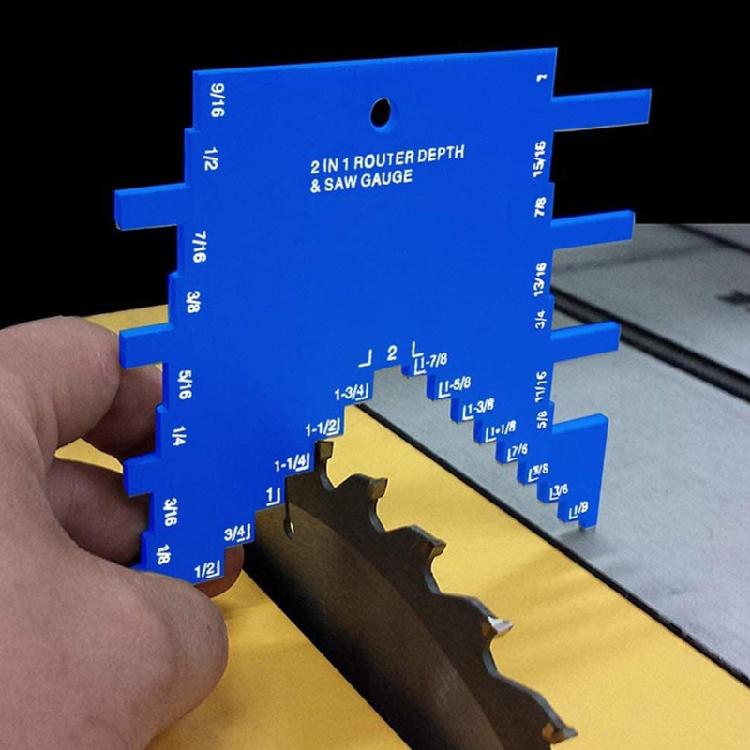 Мини-глубиномер 2 в 1 для фрезера и настольной пилы Алюминиевый сплав Деревообработка