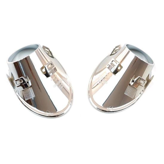 Для Megane Mk3 III рамка противотуманной фары никель правая левая 2 шт.. Набор хромированных автомобильных аксессуаров Oem 261521021R