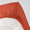 Drap housse - Angelia - 140 x 190 cm - Gaze de coton - Bonnet 30 cm - Terracotta