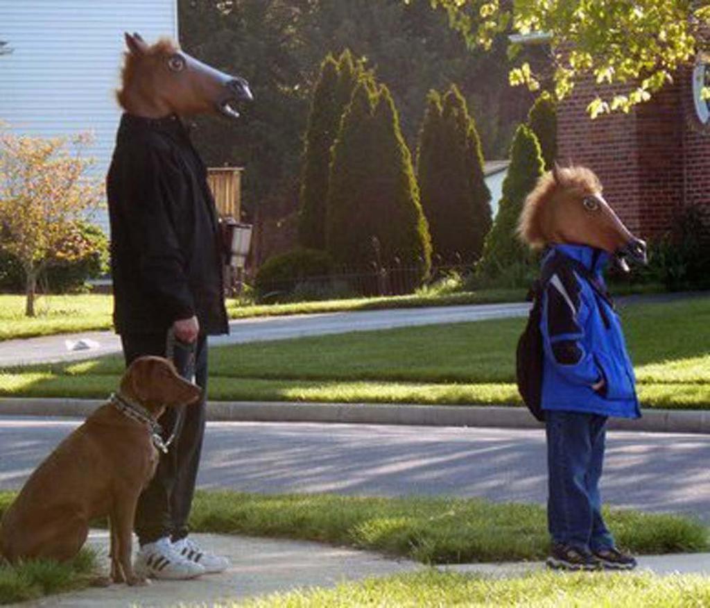 Funny Horse Halloween Funny Animal Monster Realistic Halloween Prop Horse Head [ShuaWdk] Mask, Cosplay, Mask, Headgear, Mask, Disguise, Mask, Cosplay,