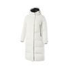 Li Ning Hot Pot Down Series Waterproof Hooded Long Winter Down Jacket Women Outerwear Off-White AYMU242-1