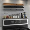 3 Partitions Over the Stove Spice Rack Silicone Kitchen Storage Shelf for Flat-Top Stove