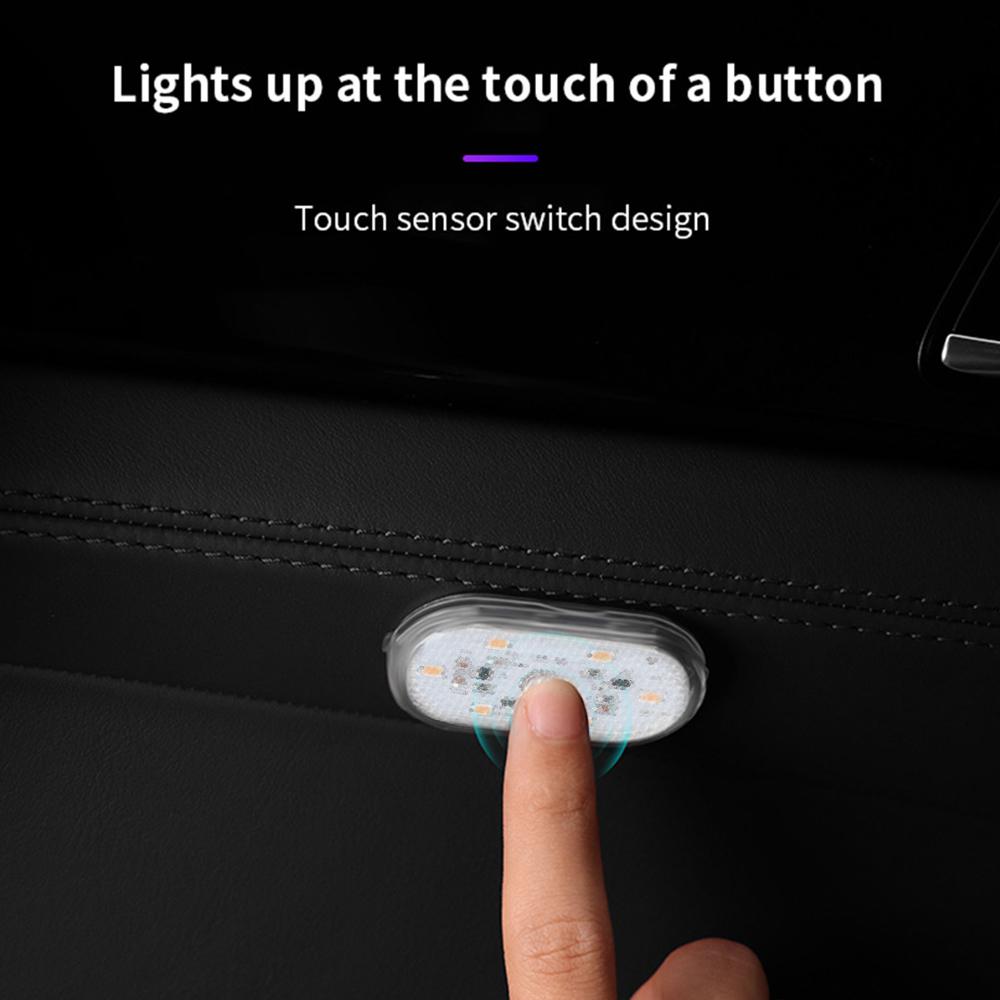 5V Автомобильный свет салона Finger Touch Sensor Switch Auto Roof Потолочная лампа для чтения USB Charge Светодиодные атмосферные огни Открытая дверь автомобиля Сигнальная лампа 6 цветов