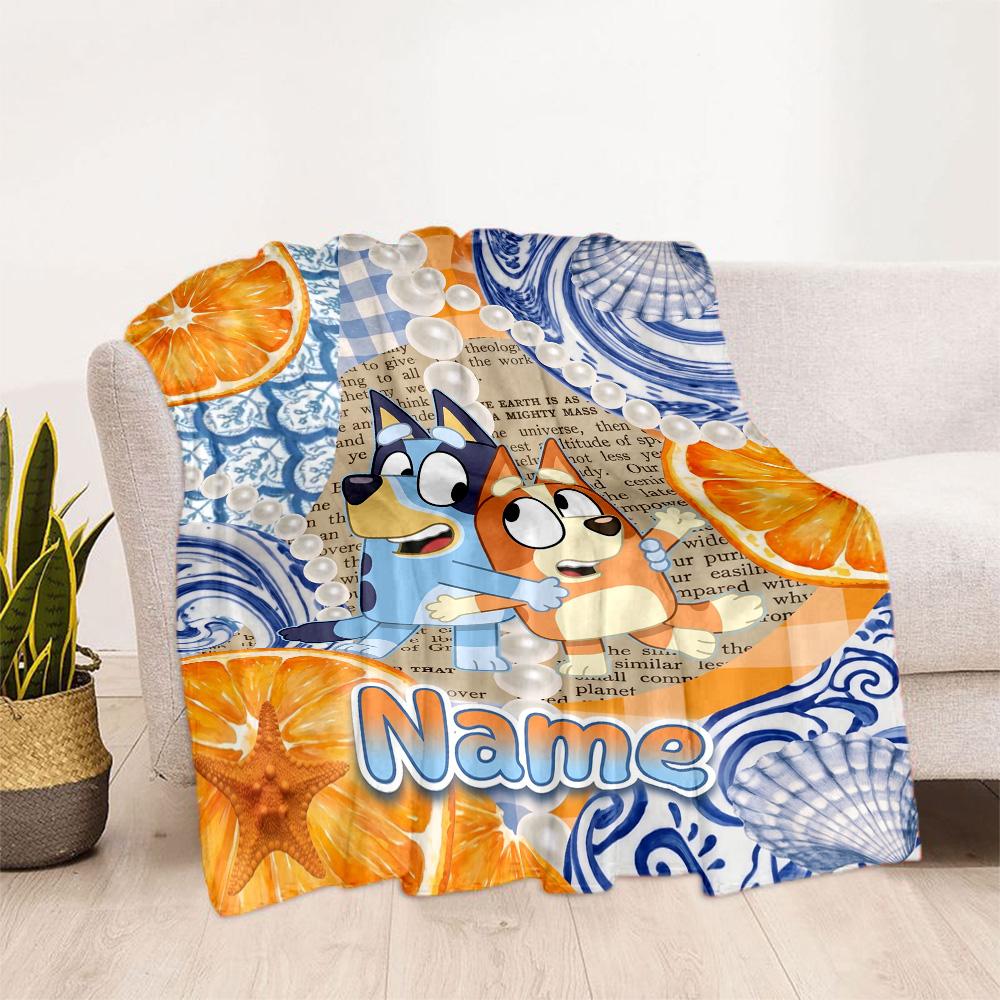Paw Prints Adventure Personalized Text Blanket Multi-purpose Personalized Blanket Soft Warm Cozy Versatile for Home Decor Couch Picnics Office