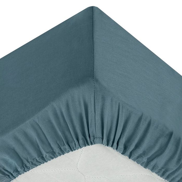 Drap housse coton uni 160 x 200 cm Couleur moderne orage