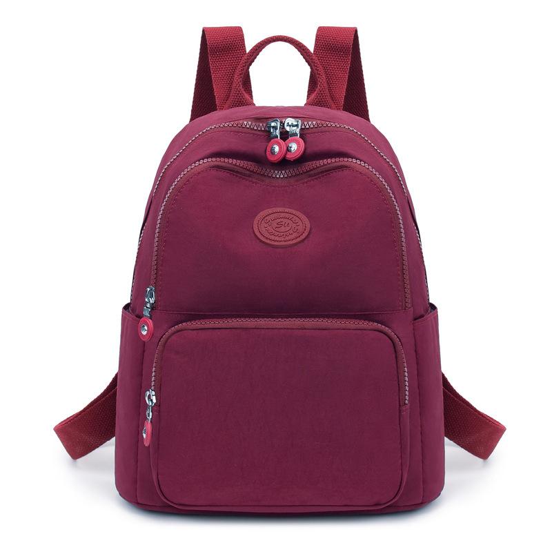 Nylon Women's Backpack Student Schoolbag Mother Travel Bag