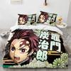 Demon Slayer 3d Bedding Set Anime Duvet Cover Pillowcases Single Twin Full Queen King Size Boys Girls Boys Gift Home Decor