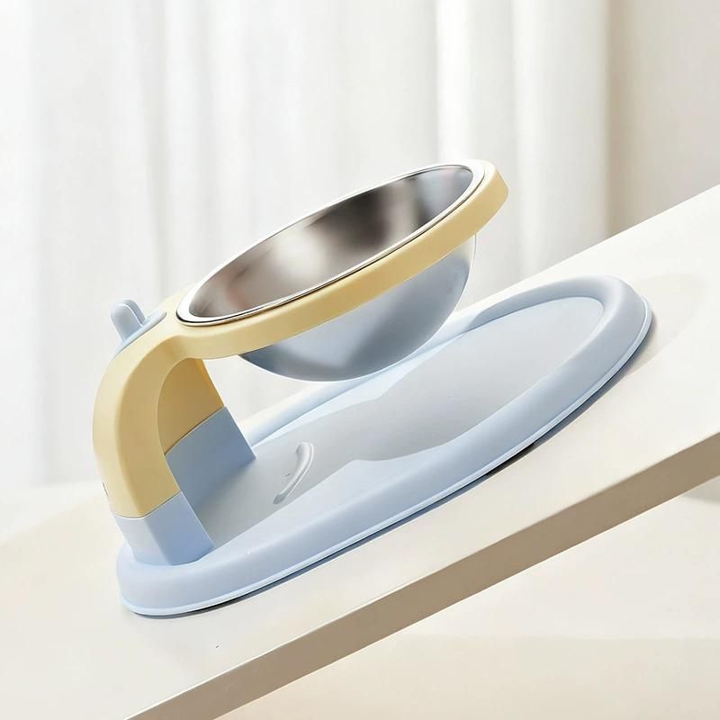 Comedero elevado para gatos y perros, tazón de acero inoxidable con soporte ergonómico antifatiga
