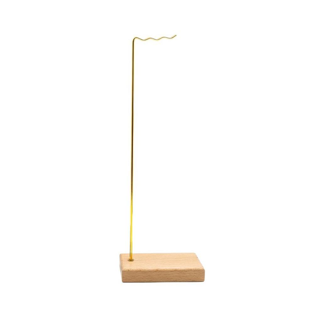 Flat Base Wind Chime Stand Solid Wood Stable Jewelry Display Holder Space-Saving Universal Necklace Storage Rack
