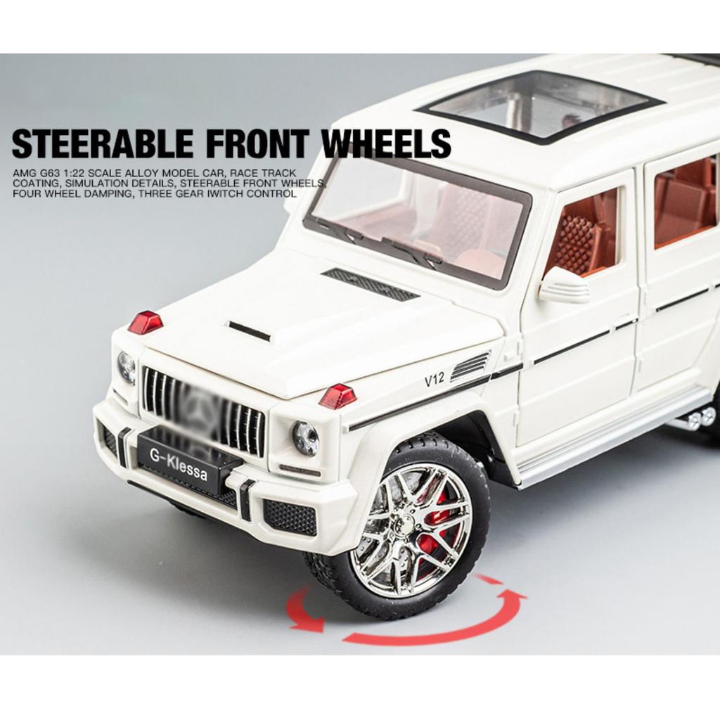 Масштаб 1/24 Benz G-KLESSA AMG G63, литая под давлением модель автомобиля, игрушечный автомобиль с откатным механизмом, звуком и светом для детей, коллекция подарков для мальчиков и девочек