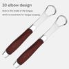 Stainless Steel Wood Grain Tongue Scraper Tongue Coating Cleaner Tongue Coating Brush Oral Tongue Cleaner Tool Fresh Breath