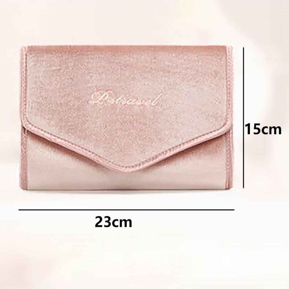 Multifunctional Necklace and Earring Organiser Roll Travel Jewelry Organizer Jewelry Case Travel