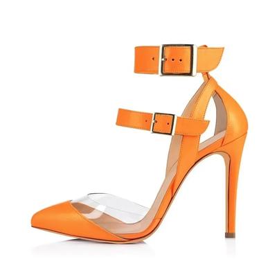 Женские босоножки на шпильках, летние, сексуальные, прозрачные, из ПВХ, модные, с острым носком, на высоком каблуке, с ремешком на щиколотке, для вечеринки, свадьбы