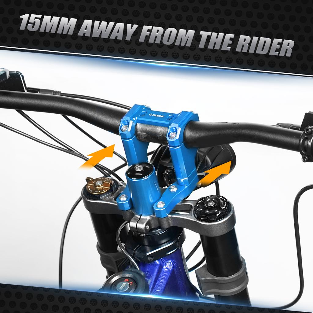 NICECNC Front Handlebar Bar Riser Mount & Front Rear Brake Reservoir Caps For Sur-Ron Surron Light Bee X S L1E Segway X160 X260