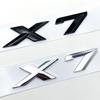 3D ABS Black Chrome Car Letters Rear Trunk Badge X7  For BMW X7 Sticker Emblem X7 Lettering Accessories