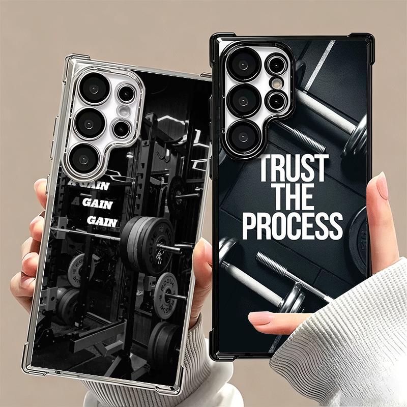 Фитнес-чехол для телефона с покрытием 'Gym Mode Fitness Bodybuilding' для Samsung Galaxy S24 S25 FE S26 Edge S23 Ultra S22 S21 Plus S20 Противоударный Air