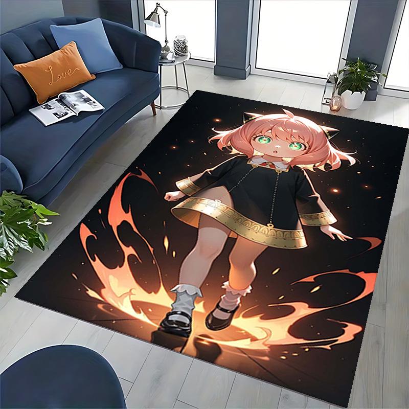 1pc Neko Atsume Cat Lady Chair Mat - Anime Cartoon Design, Non-Slip Carpet for Office Chair, Seasonal Gift, Suitable for Home Decor, Living Room, Bedr