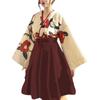 Taisho Roman Cosplay Hakama Kimono Costume Japanese Clothes Large Size Crossdressing Lolita Short Length Japanese Clothes [RONGUI] Women's (L, Red)