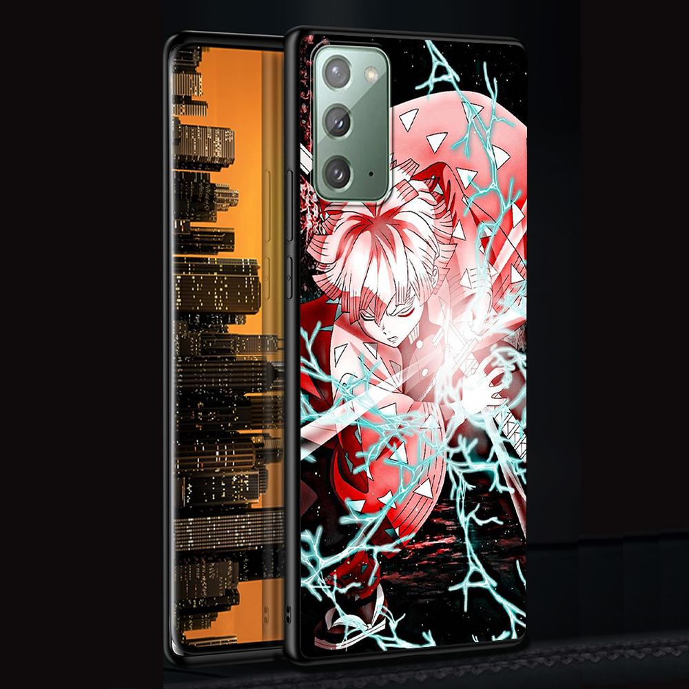 Чехол «Убийца демонов» для Samsung Galaxy Note 20 Ultra 10 Lite 9 8 A53 A52 A12 S22 S21 FE S20 Plus, черный силиконовый чехол для телефона в стиле аниме