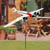 Airplane Wind Aircraft Windmill Art Figurine Power Sturdy Outdoor Iron for