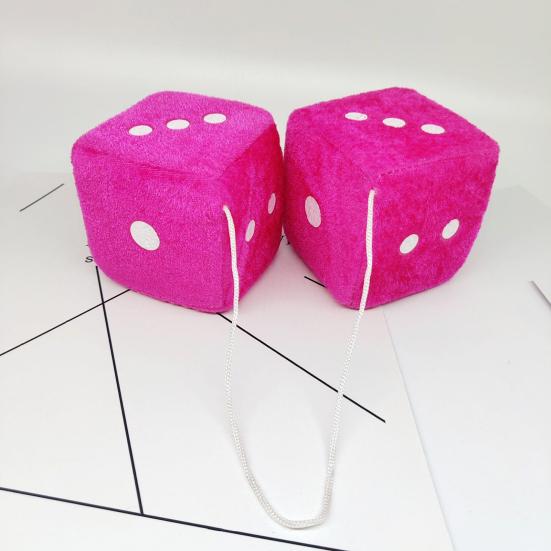 1 пара игральных костей, плюшевый кулон, супер мягкая губка, наполнитель, красочные точечные игральные кости, плюшевые украшения, пушистые мягкие кости, антистрессовая плюшевая игрушка, украшение автомобиля