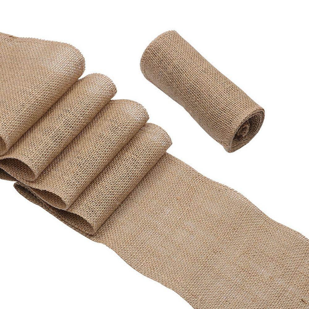 Handmade Burlap Chair Bow 15cm Lace Cotton Chair Backrest Lace Seat Back Strap Party Supplies