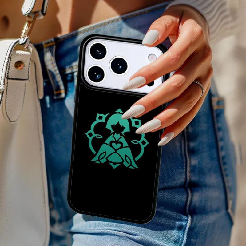 Чехол для телефона с иконкой Genshin Impact Для iPhone 17 Air 14 15 13 12 Max Чехол Для Apple 14 15 16 16e 11 Pro Max Plus Coque