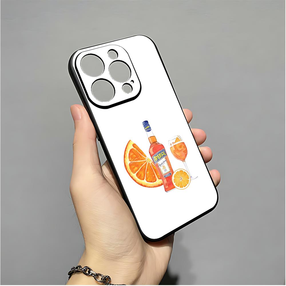 Чехол для телефона Aperol Spritz для iPhone 16,15,14,13,12,11,XS,XR,X,8,7,Pro,Max,Plus,mini Силиконовый Черный Чехол