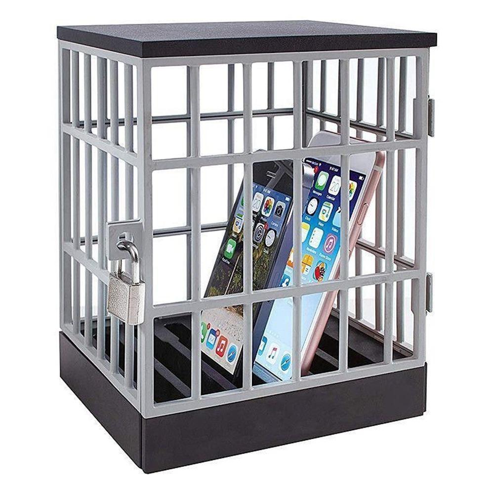 Storage Box Mobile Phone Jail Locking Cage Cell Lock Up Cell Phone Jail Lock Box  Family