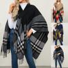 Women's Fashion High Feeling Shawl Scarf Faux Cashmere Knit  Jacket