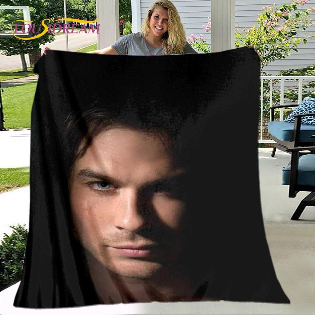 Одеяло с принтом «Дневники вампира», фланелевое одеяло, мягкое теплое одеяло для гостиной, спальни, кровати, дивана, путешествия