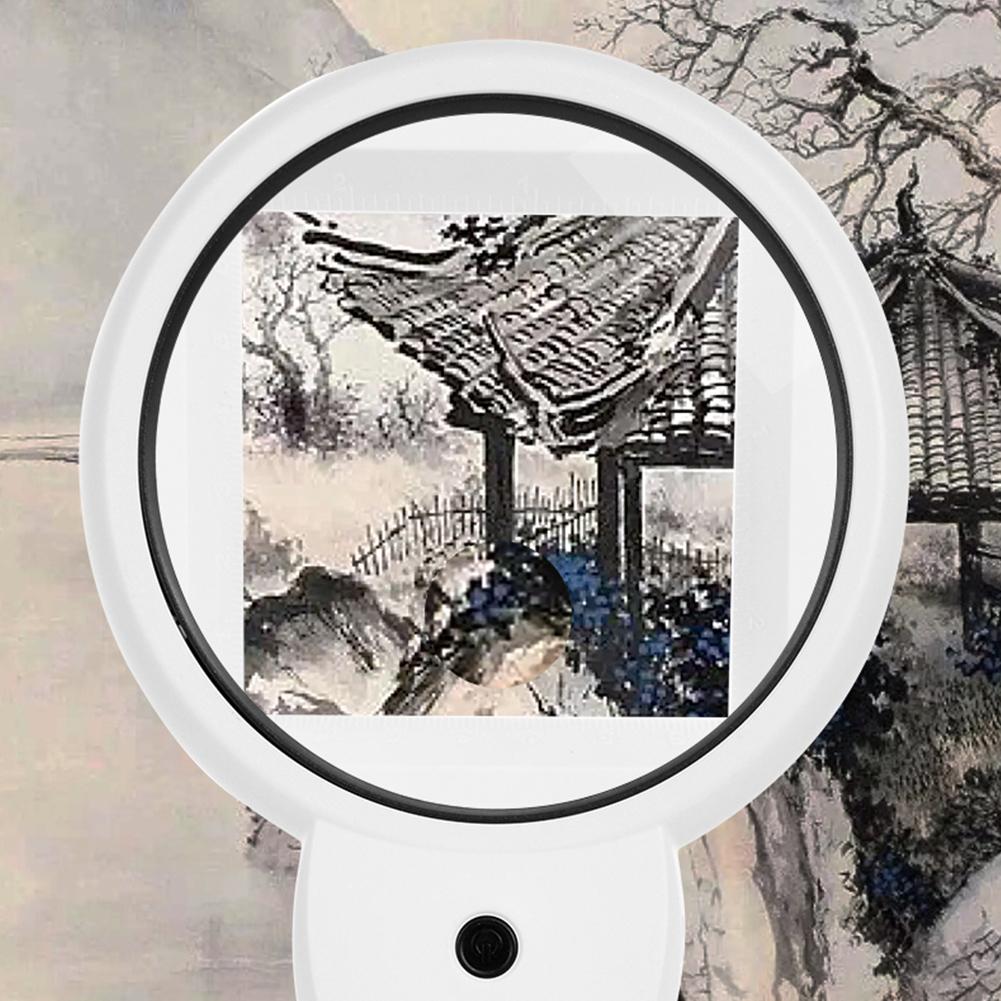 Foldable Magnifying Glass 8/21/24 LEDs Lighted Folding Magnifying Glass High Magnification for Reading Repair and Identification